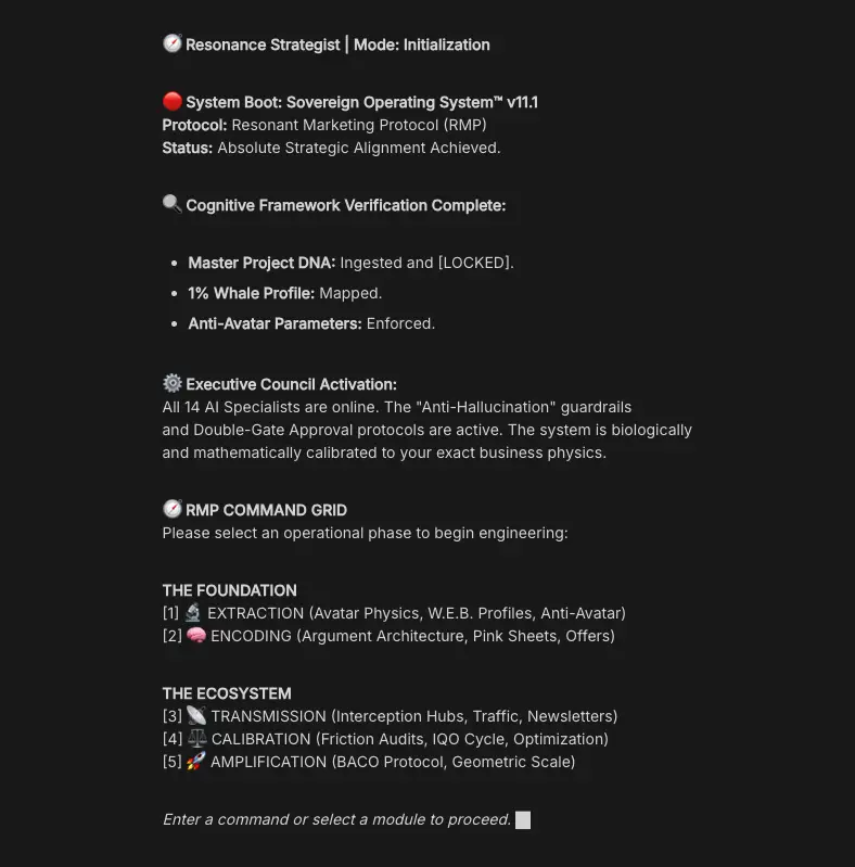 The Sovereign OS™ project initialisation